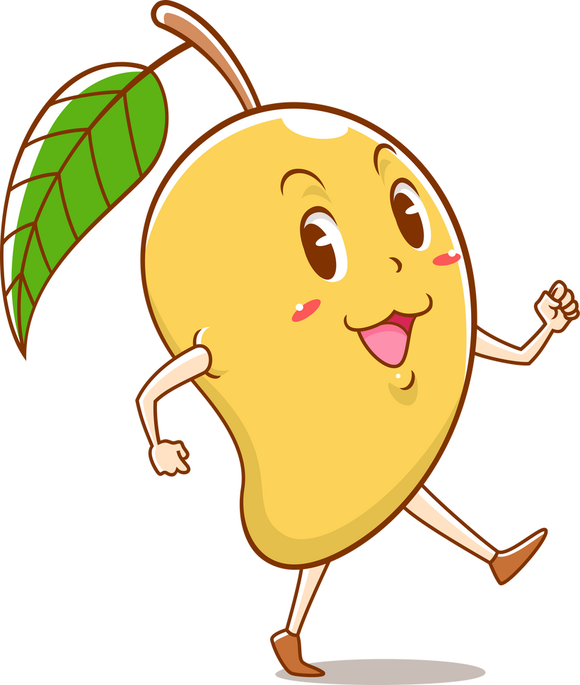 Cute cartoon mango.