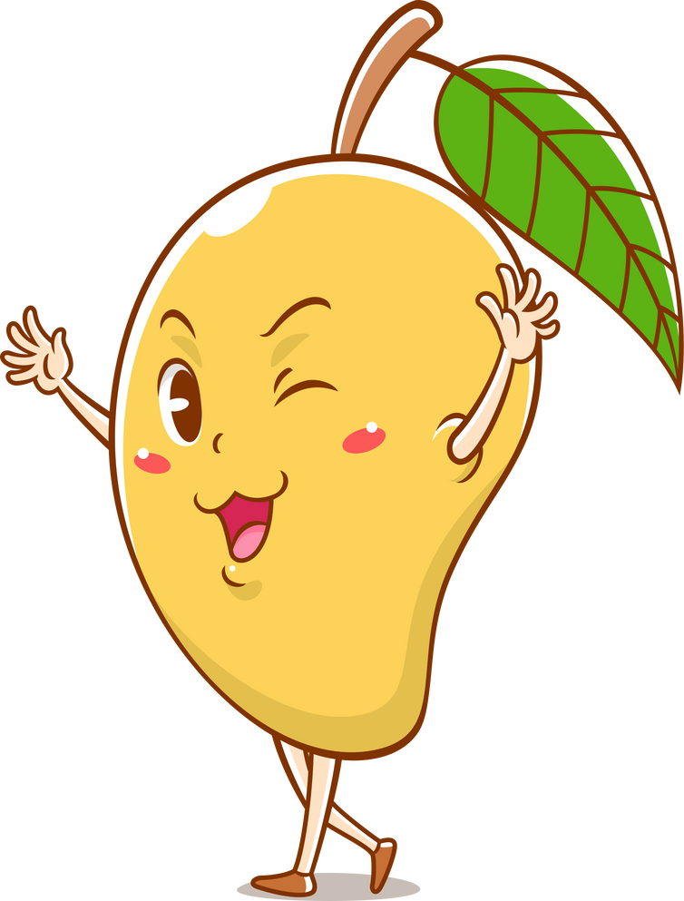 Cute cartoon mango.